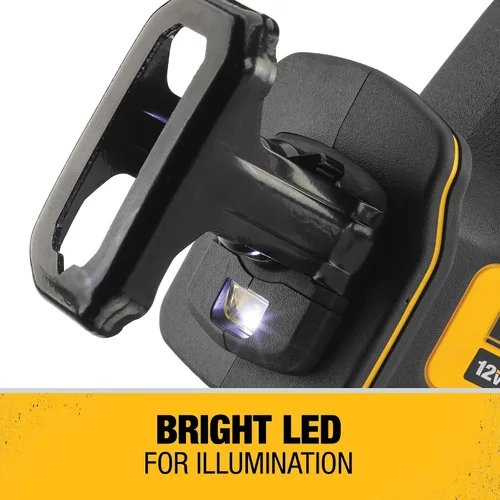 Vista 4 de DEWALT Xtreme 12V MAX* Sierra recíproca con una sola mano, inalámbrica, solo herramienta (DCS312B)