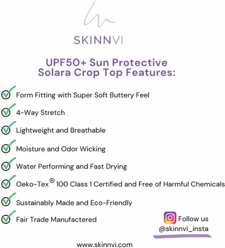 Vista 5 de Top corto de cuello alto con protección solar UPF50+ para cuello y pecho