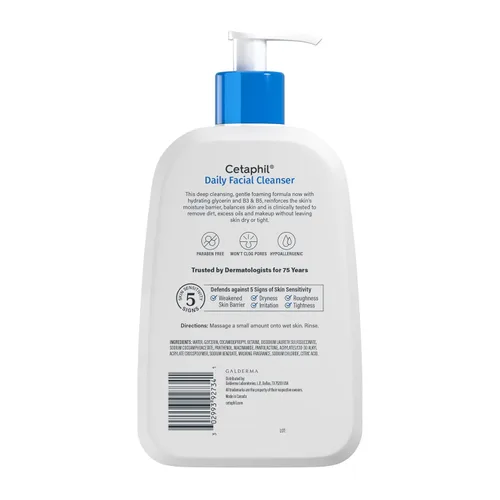 Vista 9 de Cetaphil Lavado Facial, Limpiador Facial Diario para Piel Sensible, Mixta a Grasa, NUEVO Paquete de 2 de 16 oz, Espuma Suave, Sin Jabón