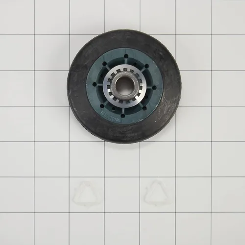 Vista 2 de Whirlpool WPW10314173 Pieza de repuesto de rodillo de soporte de tambor de carga frontal original OEM - Sustituye a 3388342, 3396801, 3396802