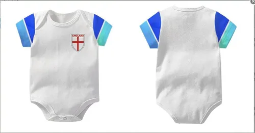 Vista 2 de England Soccer Football Futbol National Team Infant Baby Bodysuit Jersey Kit Boys Girls Short Sleeve
