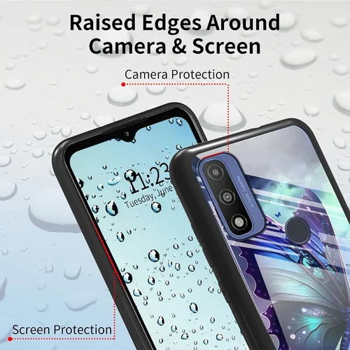 Vista 229 de Funda para Motorola Moto G Stylus 5G 2021 de vidrio templado, funda negra con diseño de mujer negra africana para mujeres y hombres, antiarañazos, a