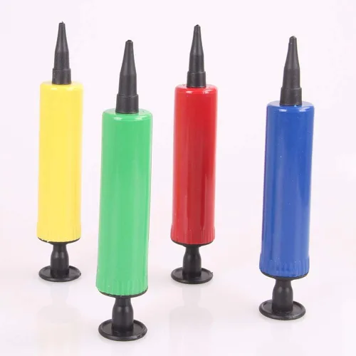 Vista 2 de Mini bomba de globos de mano de plástico, color aleatorio para globos de aluminio y látex, bomba de inflado de aire portátil para accesorios