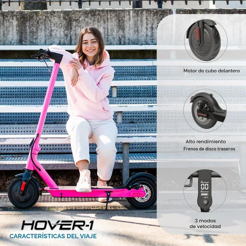 Vista 5 de [Usado] Hover-1 Journey. Patinete eléctrico de 14MPH, rango de 16 millas, carga de 5 horas, pantalla LCD, neumáticos de alta adherencia de 8.5 Negro