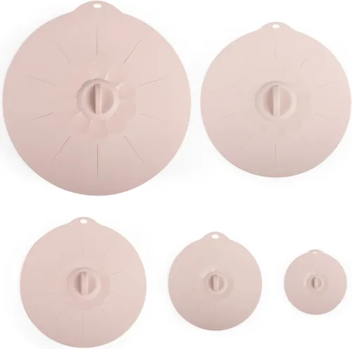 Vista 16 de Paquete de 4 tapas de silicona de 3.9 pulgadas para tazas, tazones, platos, sartenes, cubierta para salpicaduras de microondas, recipientes