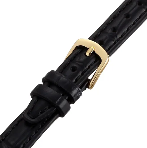 Vista 3 de Hadley-Roma Women's Alligator Grain Leather WatchStrap Negro