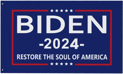 Vista 9 de Bandera Biden 2024 Restore The Soul Of America Bandera Joe Biden Kamala Harris Flag Pro Biden Bandera Premium de doble cara 3 x 5 pies, pancarta