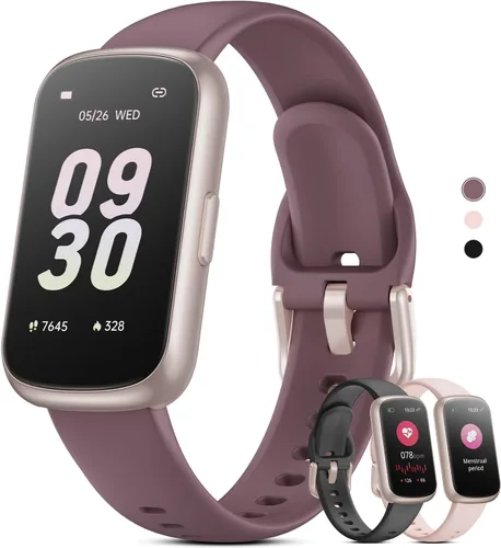 Vista 10 de Pulsera de fitness para mujeres y hombres, reloj inteligente con monitor de oxígeno en sangre, frecuencia cardíaca 24/7, monitor de sueño, calorías