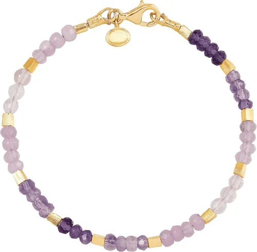 Vista 2 de Silpada Pulsera de amatista, jade y cuarzo rosa en plata de ley, 7.5 pulgadas, amatista jade