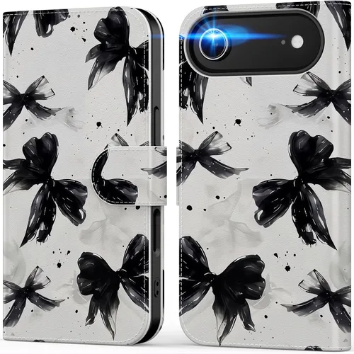 Vista 21 de DEENAKIN Funda tipo cartera para iPhone 15 con tarjetero + clip para efectivo, bloqueo RFID, protección contra caídas de grado militar y obras