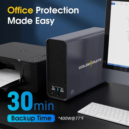 Vista 8 de GOLDENMATE Batería de reserva y protector de sobretensiones de batería de Gris