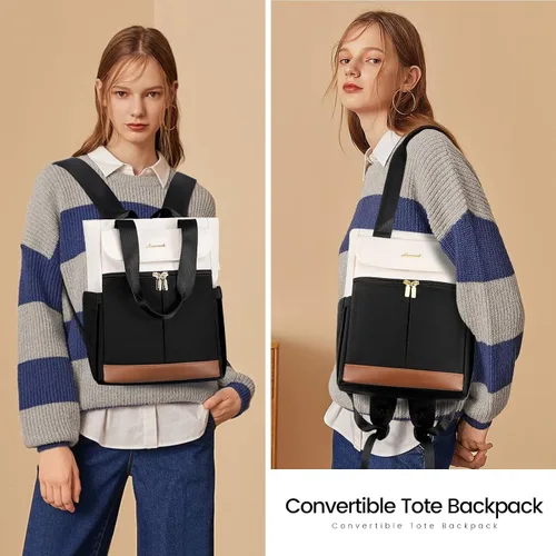 Vista 2 de LOVEVOOK Mochila para mujer, mini mochilas convertibles para adolescentes y niñas, pequeña bolsa universitaria para el trabajo, escuela, viajes