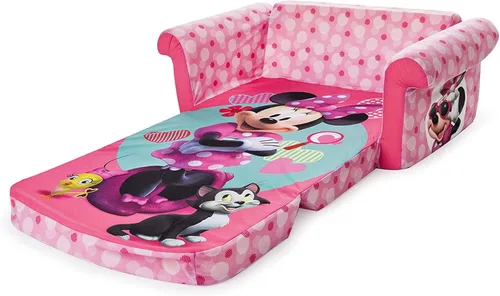 Vista 8 de Muebles Marshmallow para niños, sofá de espuma 2 en 1, Minnie Mouse, por Spin Master