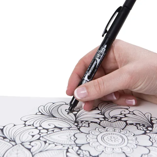 Vista 4 de Tombow 56500 MONO - Marcador permanente doble, paquete de 10 unidades. Marcador negro permanente de doble punta con puntas finas y anchas