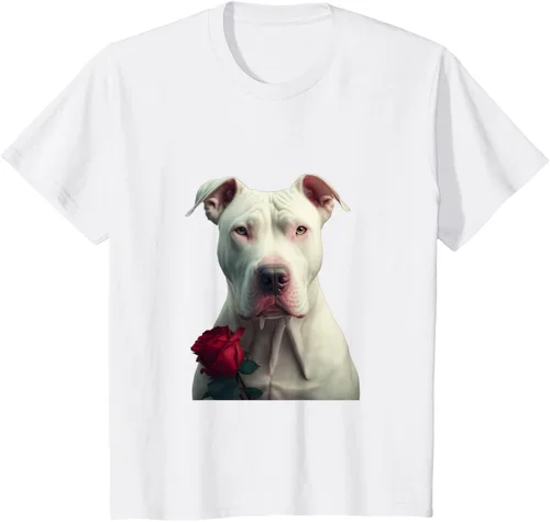 Vista 18 de Dogo Argentino Valentines Day Camiseta, Negro