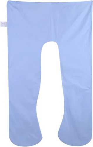 Vista 2 de Funda de almohada en forma de U para maternidad/embarazo, algodón suave de cuerpo completo, tela de repuesto con funda extraíble con cremallera