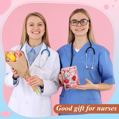 Vista 5 de Henoyso Paquete de 36 llaveros para enfermeras, regalos de Navidad para enfermeras, regalos para estudiantes de enfermería, regalos de fiesta