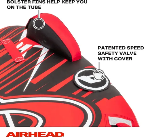 Vista 4 de AirHead G-Force 3 Tubo remolcable para 1-3, rojo y Wow World of Watersports 4k 60 pies cuerda de remolque con boya de espuma flotante 1, 2, 3 o 4