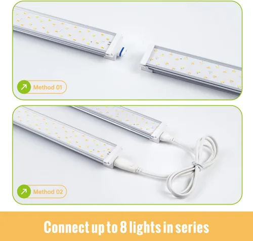 Vista 6 de Luz de cultivo colgante de 1.4 pies para plantas de interior, espectro completo con LED rojo de 660 nm, lámpara de cultivo T5 2020T, lámpara