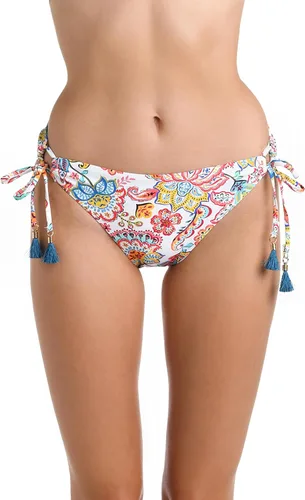 Vista 23 de La Blanca Parte inferior de bikini hipster con lazo lateral para mujer Negro/ Luces de la ciudad