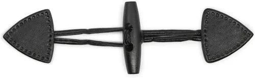 Vista 2 de Dritz 454-1 Palanca para coser, botón de madera oscura, negro
