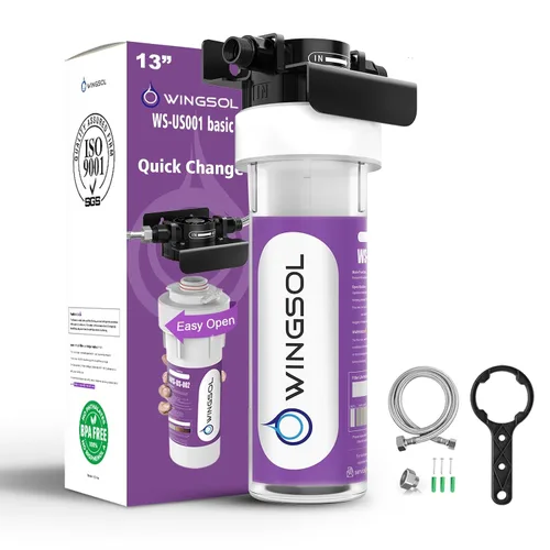 Vista 15 de WINGSOL WINGSOL Filtro de agua alcalina para debajo del fregadero, mejora el pH y el sabor, función 5-en-1 reduce metales pesados, cloro, PFAS