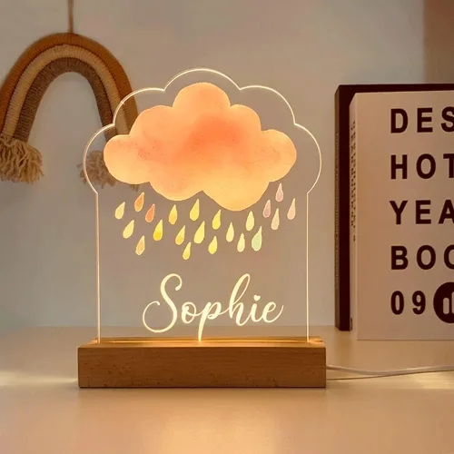 Vista 11 de Luz nocturna personalizada para bebés y niños, lámpara LED de corona de estrellas con nombre personalizado para niñas y niños, luces nocturnas