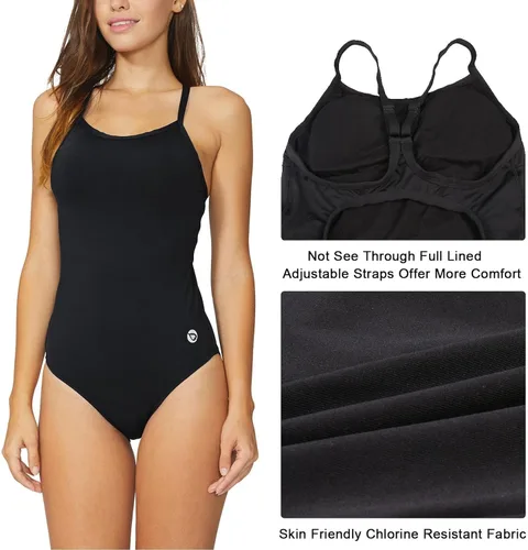 Vista 4 de BALEAF Traje de baño de una pieza con correa ajustable para mujer traje de baño