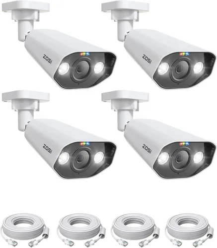 Vista 10 de ZOSI 4K PoE Cámara complementaria, 8MP Metal Bullet Cam, Detección