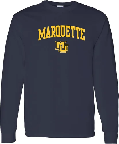 Vista 105 de NCAA oficial de College – University Team Color Arco Logo Manga Larga