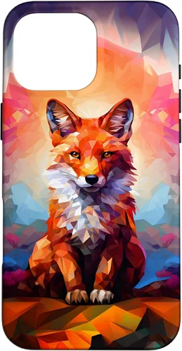 Vista 18 de iPhone 11 Mosaico de zorro rojo Lindo Funda colorida