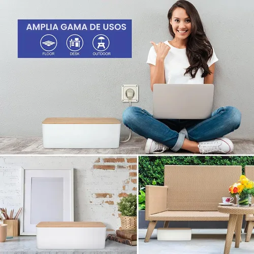 Vista 7 de Tuwechen Caja de gestión de cables, caja organizadora de cables