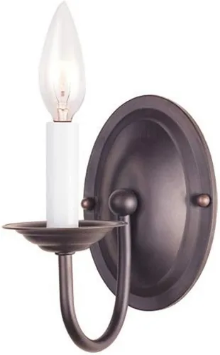 Vista 11 de Livex Lighting 4151-04 Home Basics Aplique de Pared Negro de 1 Luz