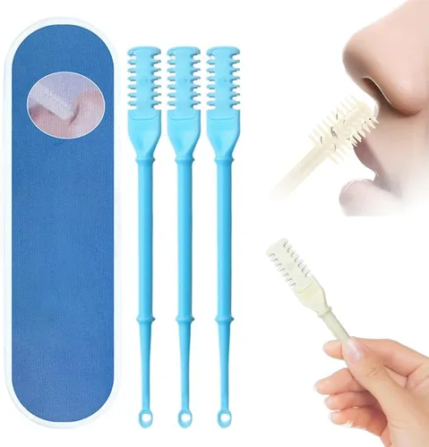 Vista 15 de Cortador de vello nasal 2 en 1 mejorado, herramienta de eliminación de vello de fosa nasal de doble cara, recortadora manual de vello de nariz