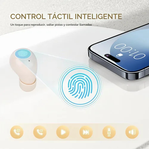 Vista 5 de Invisible Mini Wireless Bluetooth Earbuds Tiny IPX5 Waterproof Sleep Stereo