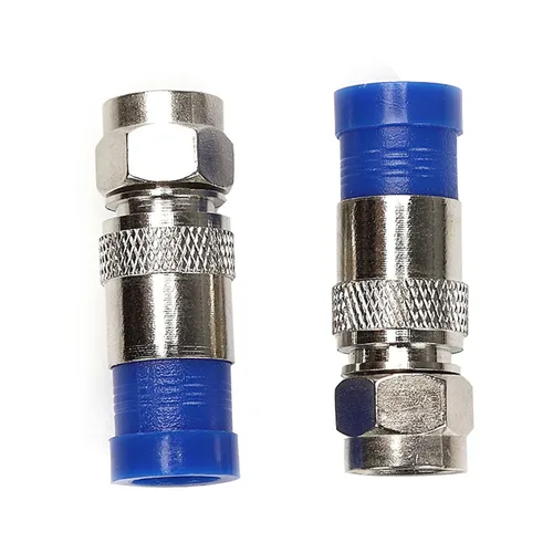 Vista 3 de RG6 - Adaptador coaxial de compresión tipo F para antena recta, paquete de 20