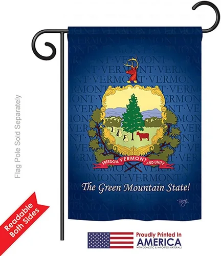Vista 7 de Breeze Decor HG108134 Vermont Americana States Impressions - Casa vertical decorativa para jardín de 28 x 40 pulgadas, 13 pulgadas, 18.5 pulgadas