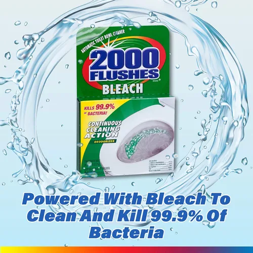 Vista 3 de Limpiador de inodoros antibacterial Bleach de 2000 Flushes, automático y con cloro, paquete de de 1, 1