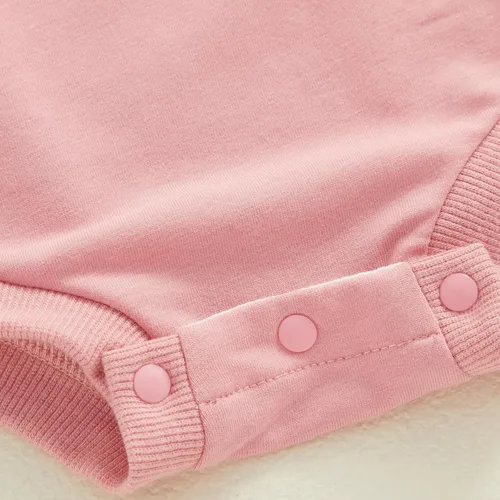 Vista 7 de Conjunto de 1er cumpleaños para bebé niña con volantes y manga larga con cuello redondo