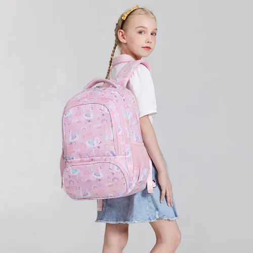 Vista 5 de abshoo Mochila ligera para niños para la escuela primaria Kindergarten Bookbag School Bags, Swan, Escuela, viaje