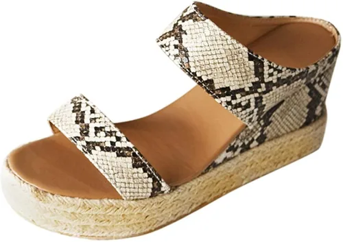 Vista 4 de Sandalias para mujer, elegantes de verano 2023, puntera abierta, transpirables, sandalias de playa sin cordones