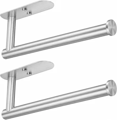 Vista 15 de VAEHOLD Soporte adhesivo para toallas de papel, rollo negro que se adhiere a la pared, acero inoxidable SUS304