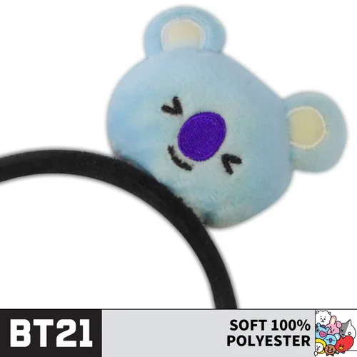 Vista 5 de Concept One BT21 LINE FRIENDS - Diadema bordada de felpa 3D para mujer, Koya