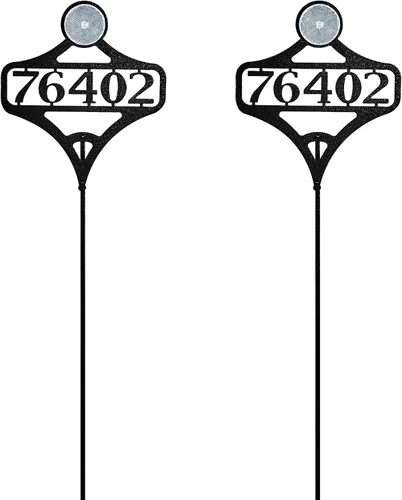 Vista 25 de Touch of Class Pathways Marcapasos Reflectantes para Entrada de Dos Unidades para Uso en Exterior Diseño de Emblema de Flor de Lis Juego