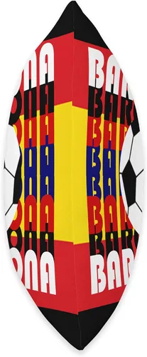 Vista 2 de Black-Spain-Soccer-Futbol-Fans-Mementos Black-Barca-Barcelona-Bauhaus-Primavera-Verano-2021 - Cojín (16.0 x 16.0 in), multicolor