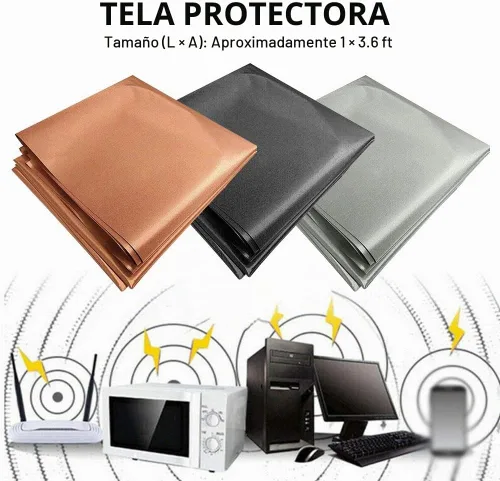 Vista 3 de Tela de blindaje RF de Erthree, tela de blindaje de radiación RFID, material de bloqueo de señal RF para medidores inteligentes Negro