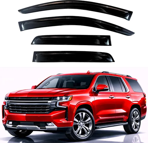 Vista 26 de KPY Protector de lluvia compatible con Ford Bronco 1980-1996, Ford F150 F250 F350, deflectores de ventilación lateral para visera de ventana