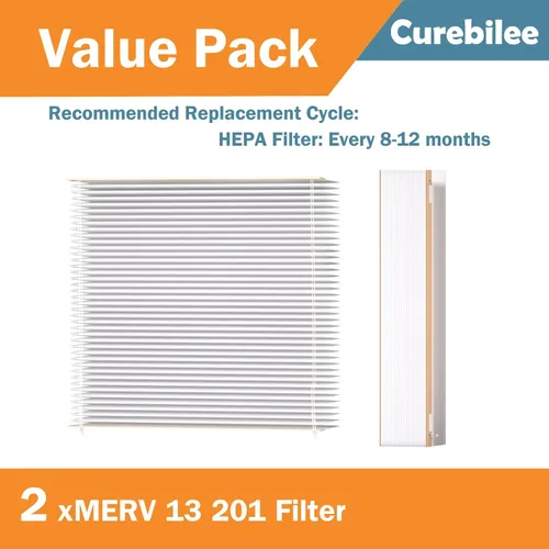 Vista 5 de Filtro de repuesto 201 MERV 13 compatible con Aprilaire 2200, 2250, Space Gard 2200 Purificadores de aire para toda la casa y Lennox PMAC-20C