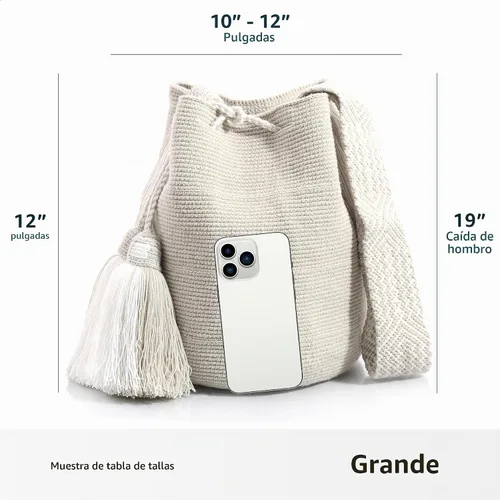 Vista 5 de WYOU Utopia classics Hobo in Wayuu Crochet, Grande Baru
