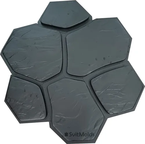 Vista 8 de SvitMolds Moldes de hormigón DIY Vendido 6 piezas Moldes de plástico Losa Fundición de hormigón Pavimentación de Jardín Senderos Piedra Patio